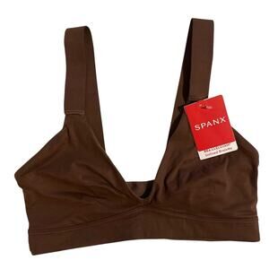 NWT SPANX Bra-llelujah Bralette Chestnut Brown Small
